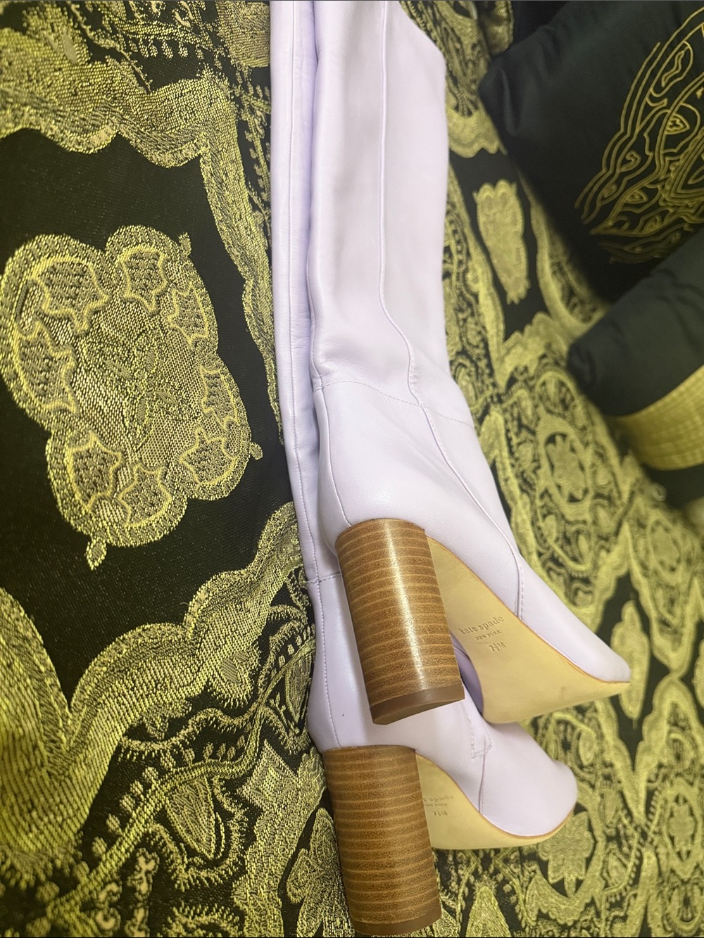 Kate Spade New York Lavender Knee-High Leather Boots – Size 7.5M - Picture 3 of 3